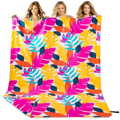 Hexify Telo Mare xxl 200x145 cm, Asciugamano Grande In Microfibra Ad Asciugatura Rapida, Telo Bagno Senza Sabbia, Coperta Da Spiaggia Donna (Rosa)