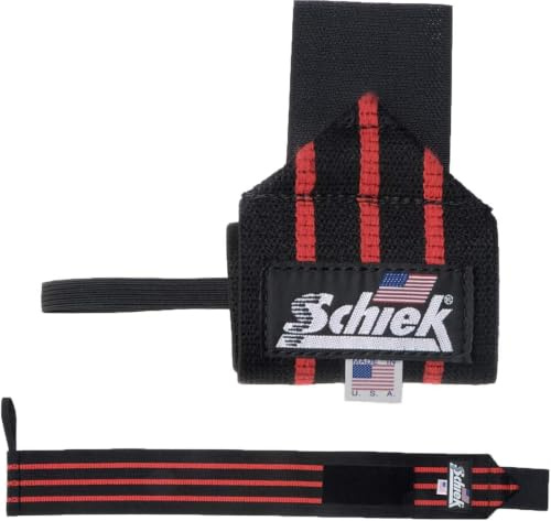 Schiek schwarz Line Wrist Wraps 12 Inch