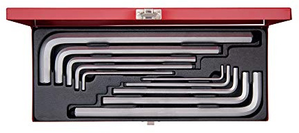 king tony Juego Llaves Allen extra largas 3-17mm - 10 Pzas