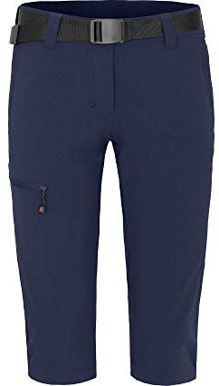 Bergson BARLEE Capri (Slim) | Damen 3/4 Wanderhose, vielseitig, pflegeleicht, Peacoat Blue [368], 44 - Damen