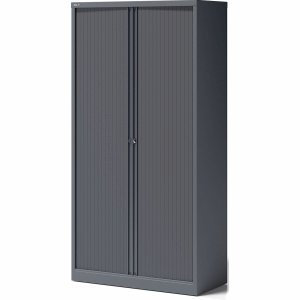 Bisley Rollladenschrank Essentials 4 Fachböden 5 Ordnerhöhen anthrazitgrau