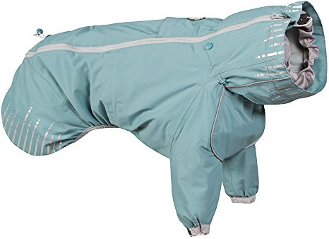 Hurtta Rainblocker Hundemantel Regenmantel mit beinen für Hunde Stream Hellblau, 60 cm, Wasserdicht