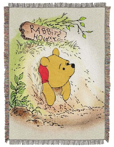 Disney 1WPH/05100/0009/RET Couverture, Polyester, Vintage Pooh, 48 x 60