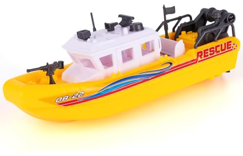ArtCreativity Aquatic Rescue Vessel, Battery Operated Toy Boat for Kids, Floats in Water, Floating Bathtub and Pool Toy for Boys and Girls, Great Birthday Gift for Children
