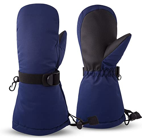 SEYUFN Gants hivernaux imperméables pour Enfants Gants Mitaines Respirant Chauds de Ski de Plein air pour bébé Garçons et Filles de 2 à 6 Ans (Bleu Marine, 2-4 Ans)