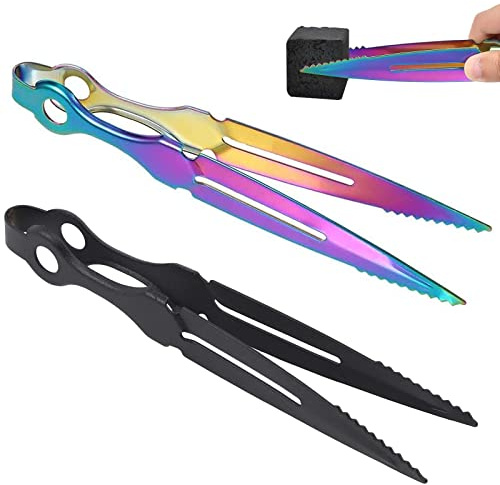 Shisha Zange Set 2 Stück Edelstahl Metall für Tabak, Wasserpfeifen Kohlezange, Charcoal Bar Pipe Zubehör Clip