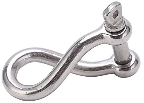 SPYMINNPOO Grillete Torcido de Acero Inoxidable Grado Marino 8 Mm Yate Barco Grillete de Ancla Torcida (M8) Sportinggoods Paseo En Barco Sportinggoods Paseo En Barco Deportes Acuáticos Remar