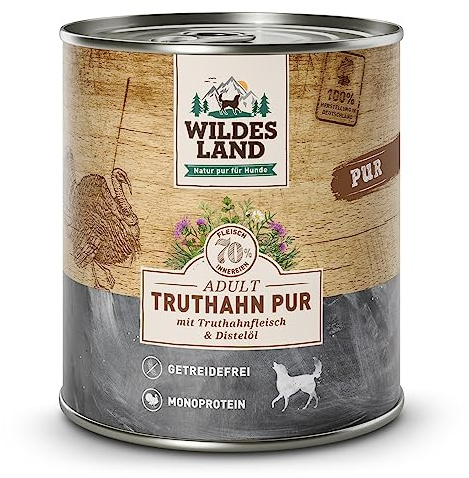 Wildes Land Hundmat fuktad kalkon smak 6 x 400 Gr