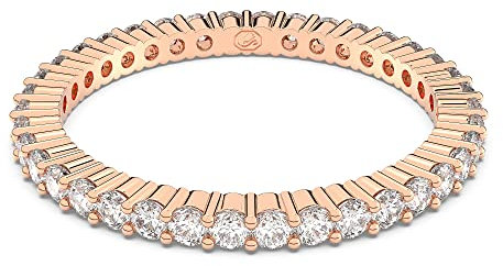 Swarovski Matrix Vittore Ring, Weißer und Rosé Vergoldeter Damenring mit Strahlenden Swarovski Kristallen