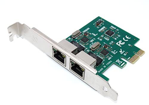 Computer District - Carte Réseau Ethernet PCI Express X1 (PCIe - PCI-E) - 2 Ports Gigabit RJ45-10Mbps/100Mbps/1000Mbps - Chipset REALTEK RTL8111F - Equerre Low et High Profile