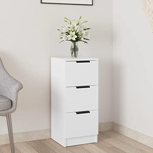 WIFESE Sideboard Weiß 30x30x70 cm Flurschrank Kommode KüChenschrank Schrank Klein Kommode Schmal Flurschrank Schmal Badezimmerschrank Komodenschrank Schmales Buffet Beistellschrank Modernes Sideboard