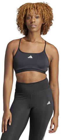 adidas Sujetador Deportivo Aeroreact con Soporte de luz para Mujer, Color Negro