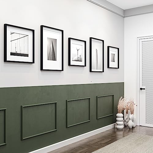 Birdeco Premade Wall Molding Kit, Ready to Assemble Wainscoting Panels, Installed with Glue, Pre-Cut Molding Trim for Interrior Wall, DIY, (4 Frames, NOT Peel and Stick) | Birdeco Premade Wall Molding Kit, Installed with Glue, Pre-Cut Molding Trim for Interrior Wall, DIY
