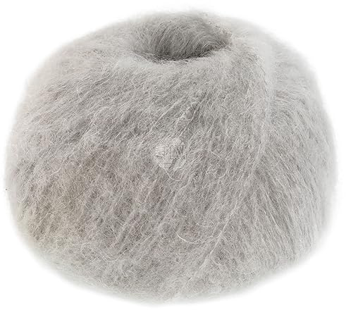 LANA GROSSA Mohair Moda | Klassisches Mohairgarn | Handstrickgarn aus 70% Mohair (Kid), 20% Schurwolle (Merino superfein) & 10% Polyamid | 50g Wolle zum Stricken & Häkeln | 140m Garn FB17