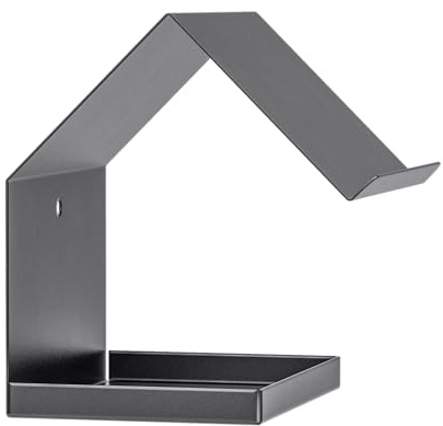Alberts 355081 Vogelhäuschen Spitzdach | Nistkasten aus Stahl in verschiedenen Trendfarben | Vogelnest zum aufhängen oder hinstellen | Größe 145 x 150 x 180 mm