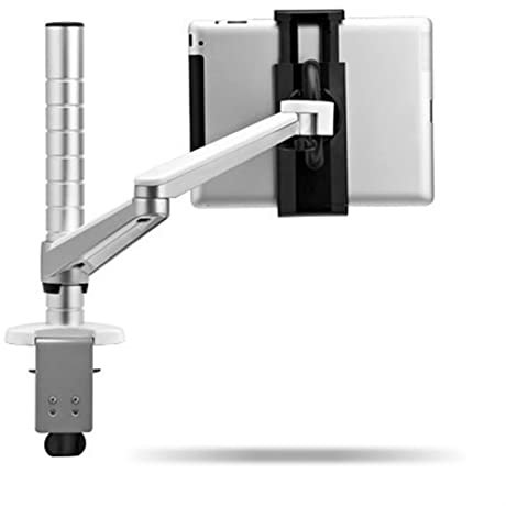Support Tablette Support de support de comprimé, comprimé à double bras réglable en alliage en aluminium PC Support, comprimé de rotation à 360 ° de bureau PC Supporter Supports pour Tablette ( Color