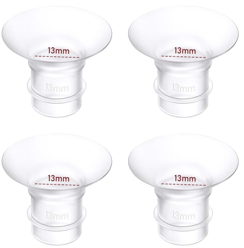 4PCS Flange Inserts 13mm Compatible with Momcozy M9/M6/M5/S12 Pro/S9 Pro/Medela/Spectra/Lansinoh/eufy/S21 24mm Breast Pump,Reduce 24mm Tunnel Down to Correct Size