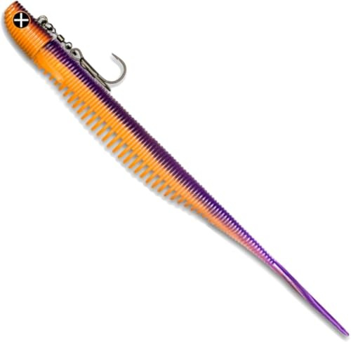 Monkey Lures Stalking Lui 25 cm - Vertikal Angeln Köder - Zander Gummifisch, Zander Angeln, Zanderköder, Vertikalangeln, Kunstköder zum Raubfischangeln, Angelköder