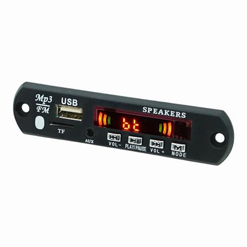 N13CS Bluetooth 5.0 MP3 Decoder Modul mit FM, USB, TF, AUX | Mit Freisprechfunktion und Fernbedienung, unterstützt MP3/WMA/FLAC, Audioausgang für Auto, Motorrad und Lautsprecher