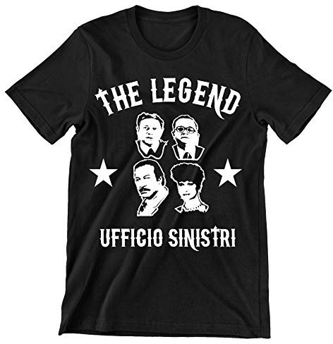 Incidiamo T-Shirt Uomo Film Cult Ugo The Legend Ufficio Sinistri - calboni - filini - silvani - Film Cult Italiani - Maglietta Manica Corta Nera Taglia XXL