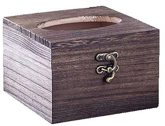 Kosmetiktücher Box Holz-Taschentuchbox, Serviettenhülle, Zuhause, Hotel, Café, Auto, Papierhalter für Esszimmer Badezimmer Schlafzimmer(S)