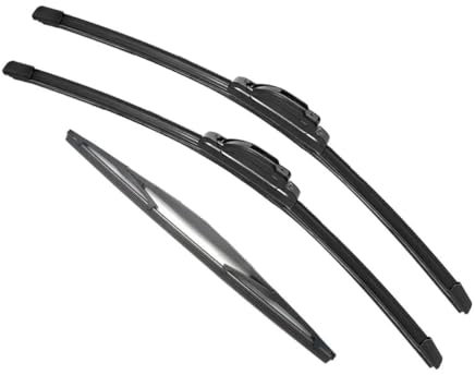 uego de escobillas limpiaparabrisas para Pilot MK3 2016-2019 Limpiaparabrisas Delantero y Trasero Accesorios para Coche Escobillas de limpiaparabrisas de Goma Dobles para Coche(3 Wipers,RHD)