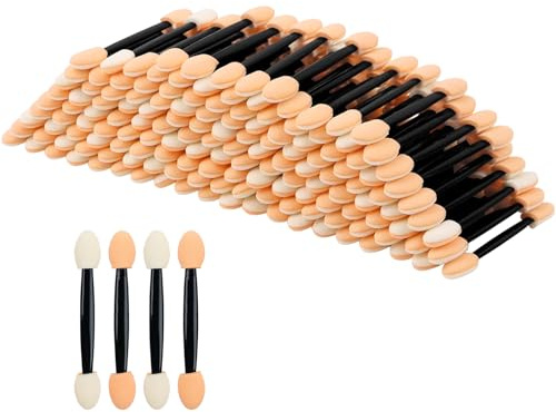 150PCS Eyeshadow Applicators, Disposable Double Sided Makeup Applicator for Women Girls, 6.2cm Eyeshadow Sponge Brush