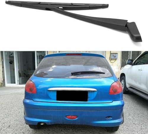 QLLQQL Wischerarm Hinten, Für Peugeot 106/206/206+ Auto Heckscheibenwischer Schwarz, Scheibenwischer Wischer Set, Ersatz Heckwischerarm