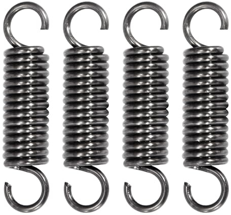 GUNGY Zugfedern mit Haken Klavierdraht Zugfeder Spannfeder 50mm Außendurchmesser 12mm Drahtdurchmesser 2,0mm Maximale Zugkraft 12,3kg 2,0x12x50mm 10 Stück