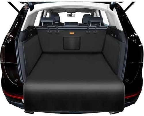 YNEION Car Boot Liner Protector, for VW Touran 2004-2018 Dog Boot Protector Nonslip Washable Dog Boot Cover with Side Protector Cargo Cover Mat