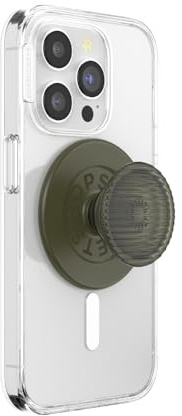 PopSockets Phone Grip for MagSafe with Kickstand, Magnetic Stand, Swappable Top, Secure Hold for iPhone MagSafe Cases, Phone & Tablet Grip - Fluted Fatigue