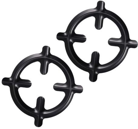 Supports à Cafetière en Fer Noir, Lot de 2, Structure Robuste | Stabilité pour Petites Casseroles ou Poêles, Usage Simple, Adapté Café et Restaurant