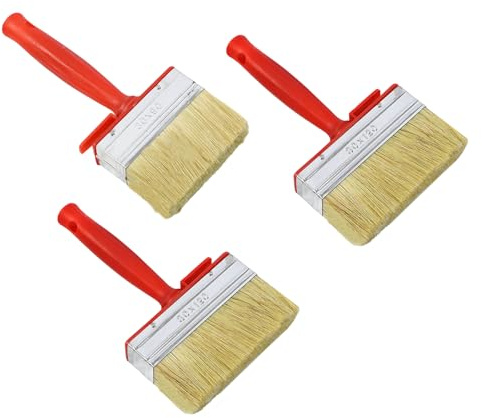 ​​3-Pack Fence Paint Brush Set | 2x30x120mm & 1x30x90mm Decking brush & Outdoor Paint Brush | Ideal for Indoor/Outdoor DIY, House Painting, Fence Maintenance​