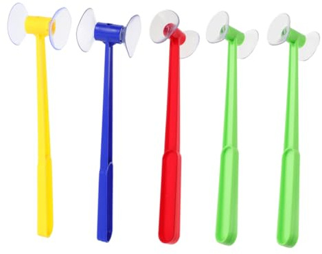 Vaguelly Marteau Garçon et Filles Ventouse 5pcs en Plastique pour Motricité Fine Préscolaire, Jouet Éducatif de Classification et Coordination Œil-Main pour Activités Couleur Aléatoire