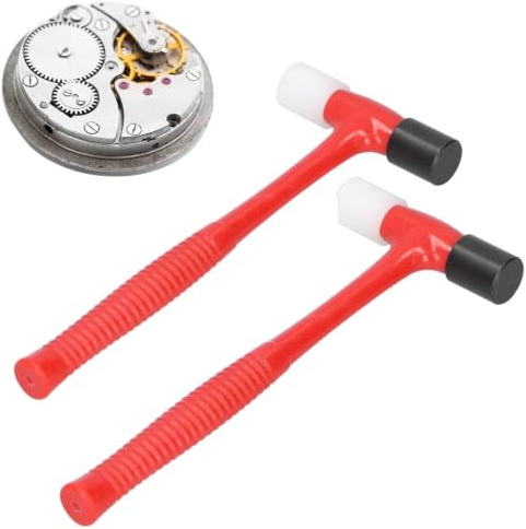 Kleiner Gummihammer Hammer, 2pcs wiederverwendbare Kunststoff -Hämmer -Schmuckwerkzeuge Schmuckhammer Weiche Hämmer für die Modelluhr Uhr