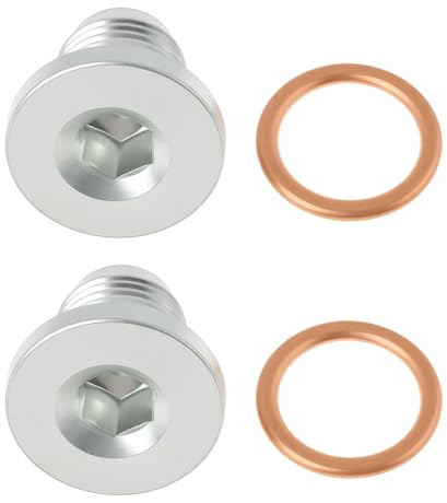 Briny River 2 Pezzi M16x1,5mm Tappo Di Scarico Dell'olio Con Anello Di Tenuta 2120484 2120478 Compatibile Con Ford Fiesta Focus