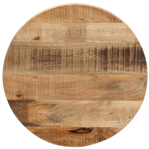 WEMYUFURN Tablero de mesa de 50 x 2,5 cm de diámetro, redondo, madera maciza de mango, placa de madera maciza, para proyectos de madera, para encimera, salón