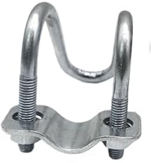 Cross Pipe Clamp, U Bolt M8 Galvanized Steel Cross Pipe Clamp Multiple Sizes(M8x20x20mm)