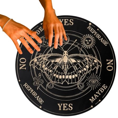 Divination Wood Board - Metafysisk anda Strykjärn anslagstavla med | bokstäver och karaktärer | Mystiskt verktyg för radiestesi för nybörjare, familjeaktiviteter, tra