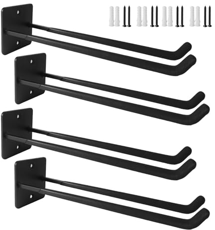 Yawfold Garagenhaken Reifen Wandhalterung, 4 Stück Länge 31.5cm Autoreifen Wandhalterung Felgenhalter Wand für Autoreifen Gartengeräte Platzsparend Belastung: 80 kg