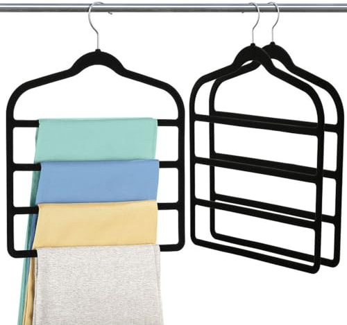 3 stycken byxgalgar platsbesparande, flera byxhängare, halkfria byxor klädhängare platsbesparande i sammet för byxor, jeans, halsdukar, handdukar, kjolar, slipsar, bälten, kläder