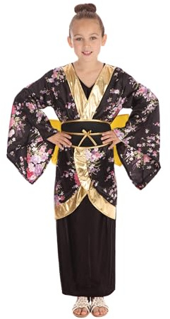 Déguisement Enfant Japonaise - Costume Fille Geisha - 7/10 ans - M (122-134 cm) Halloween