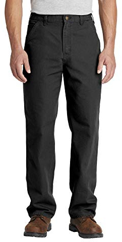 Carhartt Men's Washed Duck Work Dungaree Utility Pant B11,Black,36 x 32