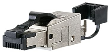 Metz 130E405032-E RJ45 Kabelanslutning, Svart/Silver