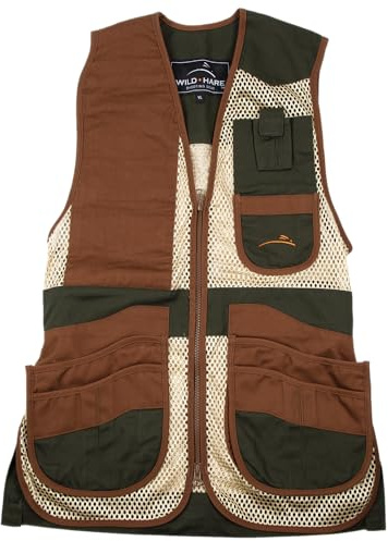 Wild Hare Shooting Gear Heatwave Mesh Vest, Forest Green/Brown (Medium, Right Handed)