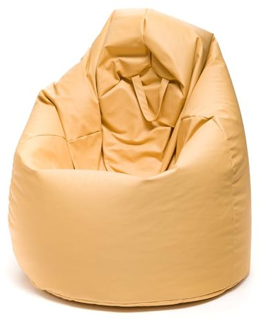 Ecopuf de Cuero sintético con Relleno de Perlas EPS, sofá Resistente a Las Manchas XL, sillón Infantil, sillón para Adultos, Taburete, puf, habitación Infantil, Taburete para Gaming, 70 x 110 cm.