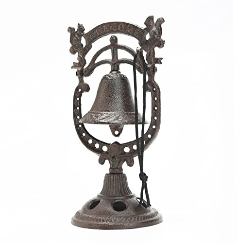 Sungmor Classic Cast Iron Tabletop Hand Bell Dinner Bell - Lovely Squirrel Shape Service Bell - Wrought Iron Rattle Table Ornaments - Perfect for Restaurant Bar Cafes