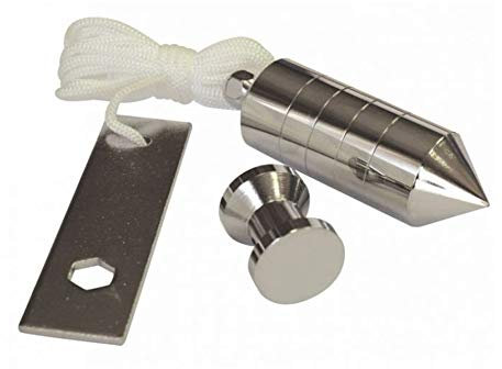 Plomada Nuez Magnetica y Chapa | 500 gr + 5 m cuerda | Bricolaje y carpinteria