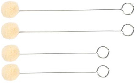 50pcs Wool Daubers Ball Brush Leather Dye Tool Wool Dauber Craft Wool Dyeing Applicator Ball Brush with Metal Handle DIY Leather Craft