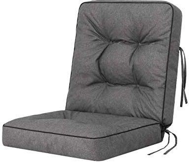 Bjird Bankauflage für Gartenmöbel, Gartenbank, Polsterauflage für Hollywoodschaukel, Auflagen für Gartenschaukelkissen, Sitzkissen, Stuhlauflage, Indoor/Outdoor - Grau - 60 cm (1 Stück)